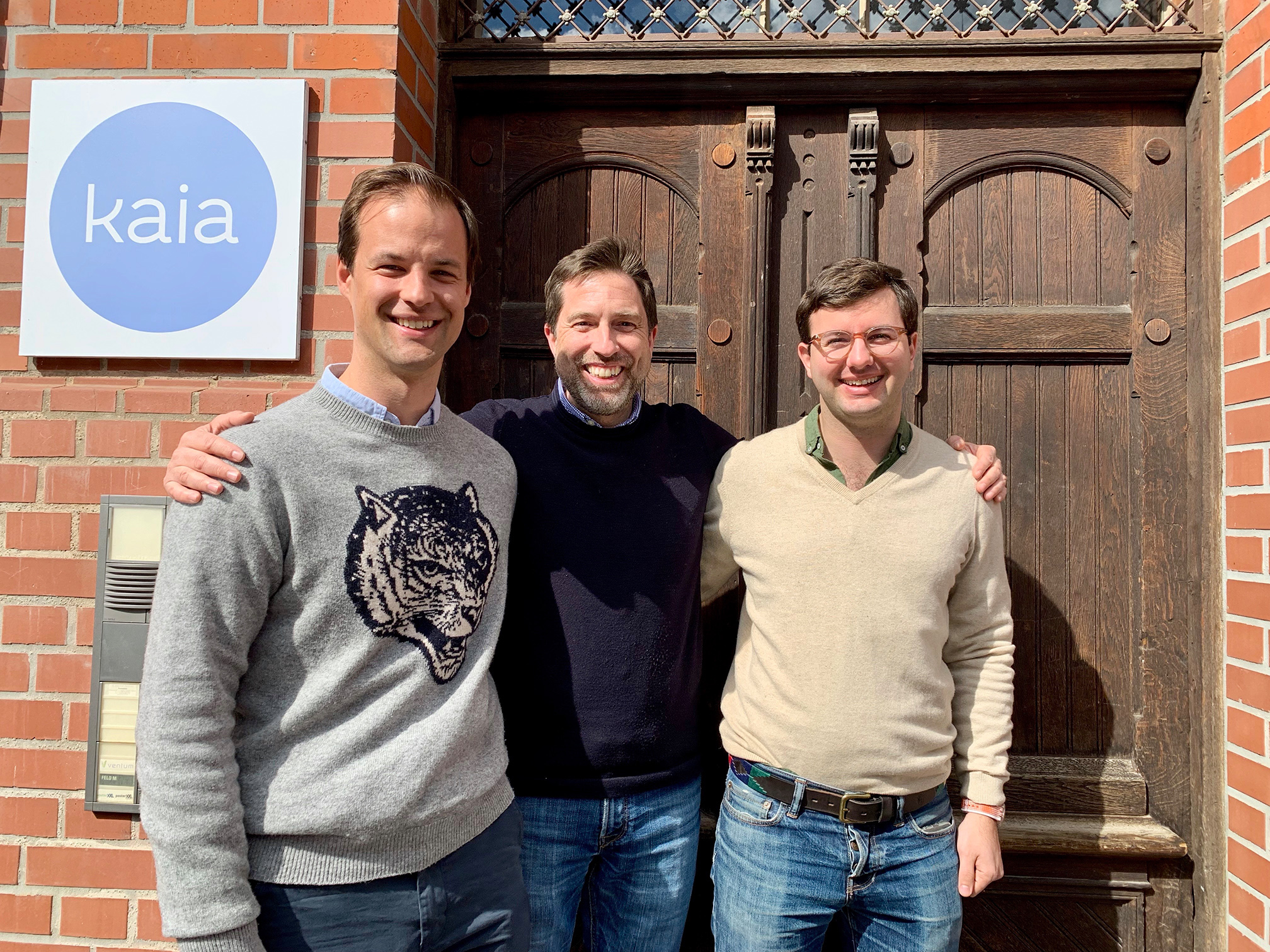 Florian Huber (center) with Konstantin Mehl/Manuel Thurner (Co-Founders of Foodora and Kaia Health)